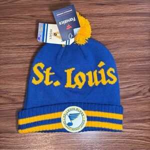 NHL St. Louis Blues Vintage Knit Beanie Hat W/Pom Pom Fanatics